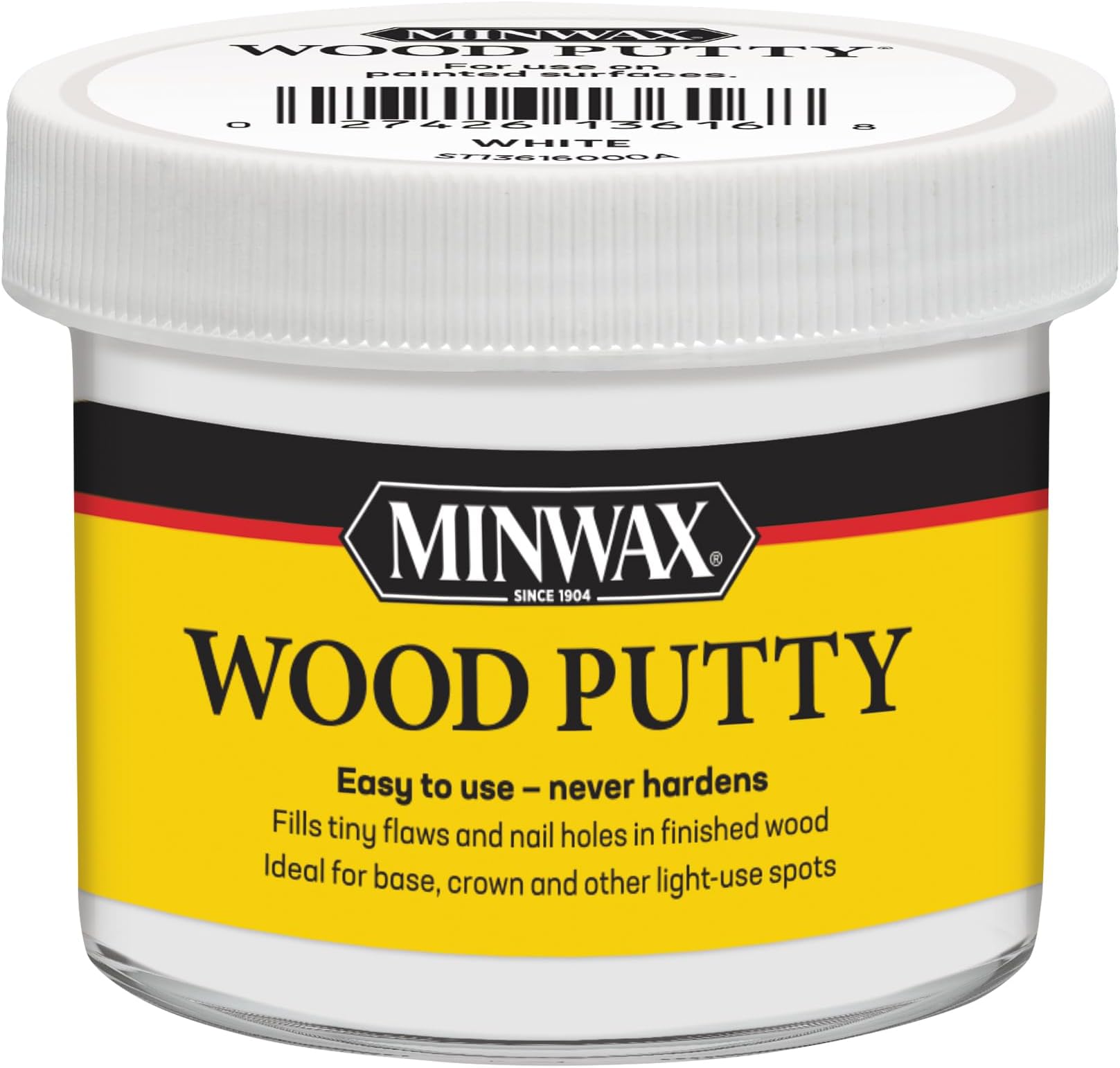 Minwax Wood Putty, White, 3.75 oz.