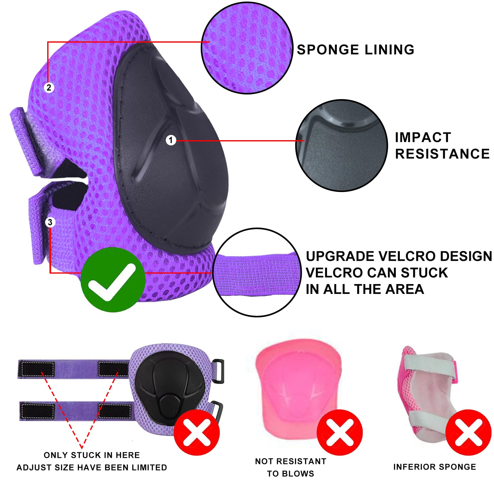 Helmet for Kids 5-7 Adjustable with Set Skateboard Knee Pads for Toddler Helmet Boys and Girls from Toddler to Youth