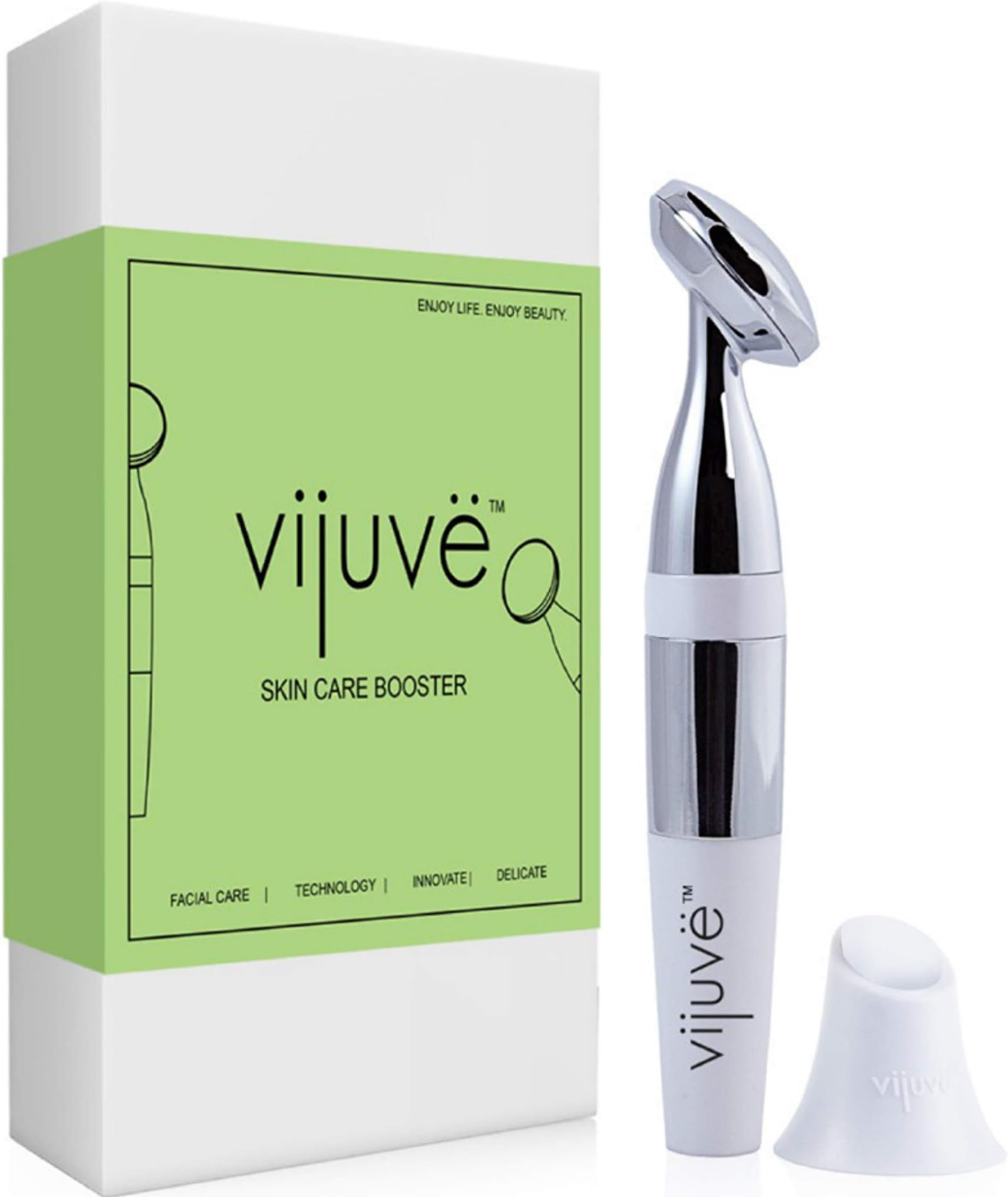 VIJUVE Anti Aging Face Massager | Sonic Infuser Facial Massager | Stop Applying, Start Infusing Serums for 6X Absorption | Skincare Booster for Face Contouring & Visibly Plump Skin