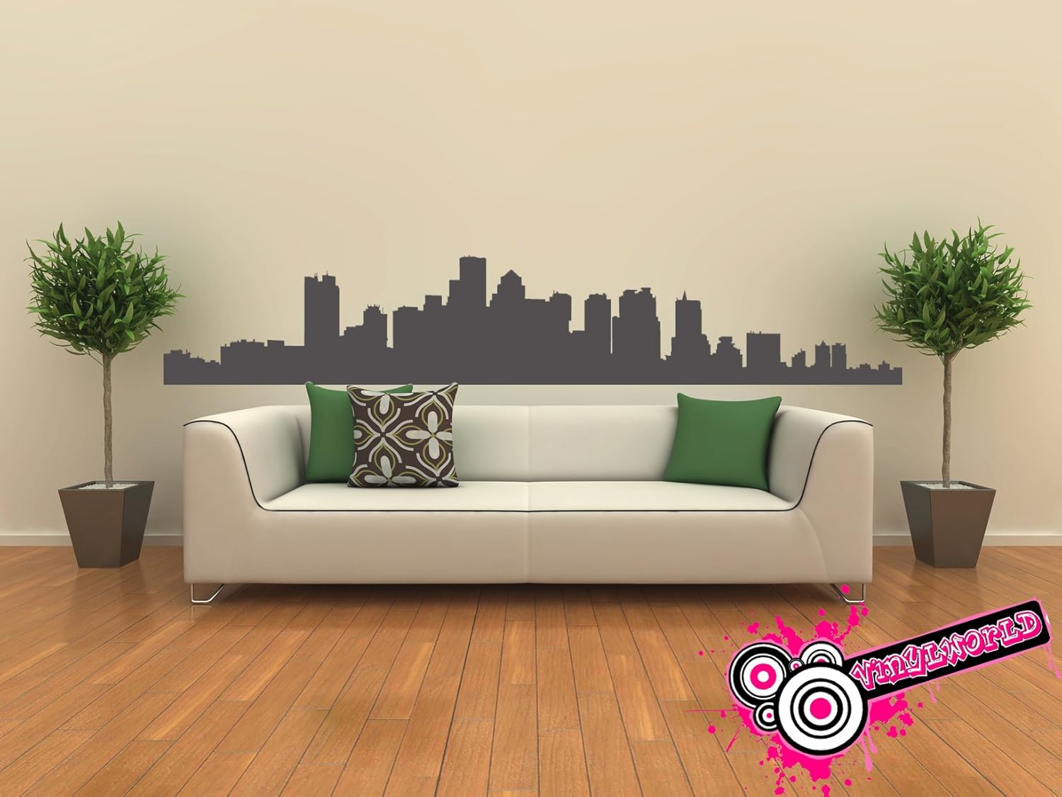Vinylworld City Skyline vinyl wall art mural for living