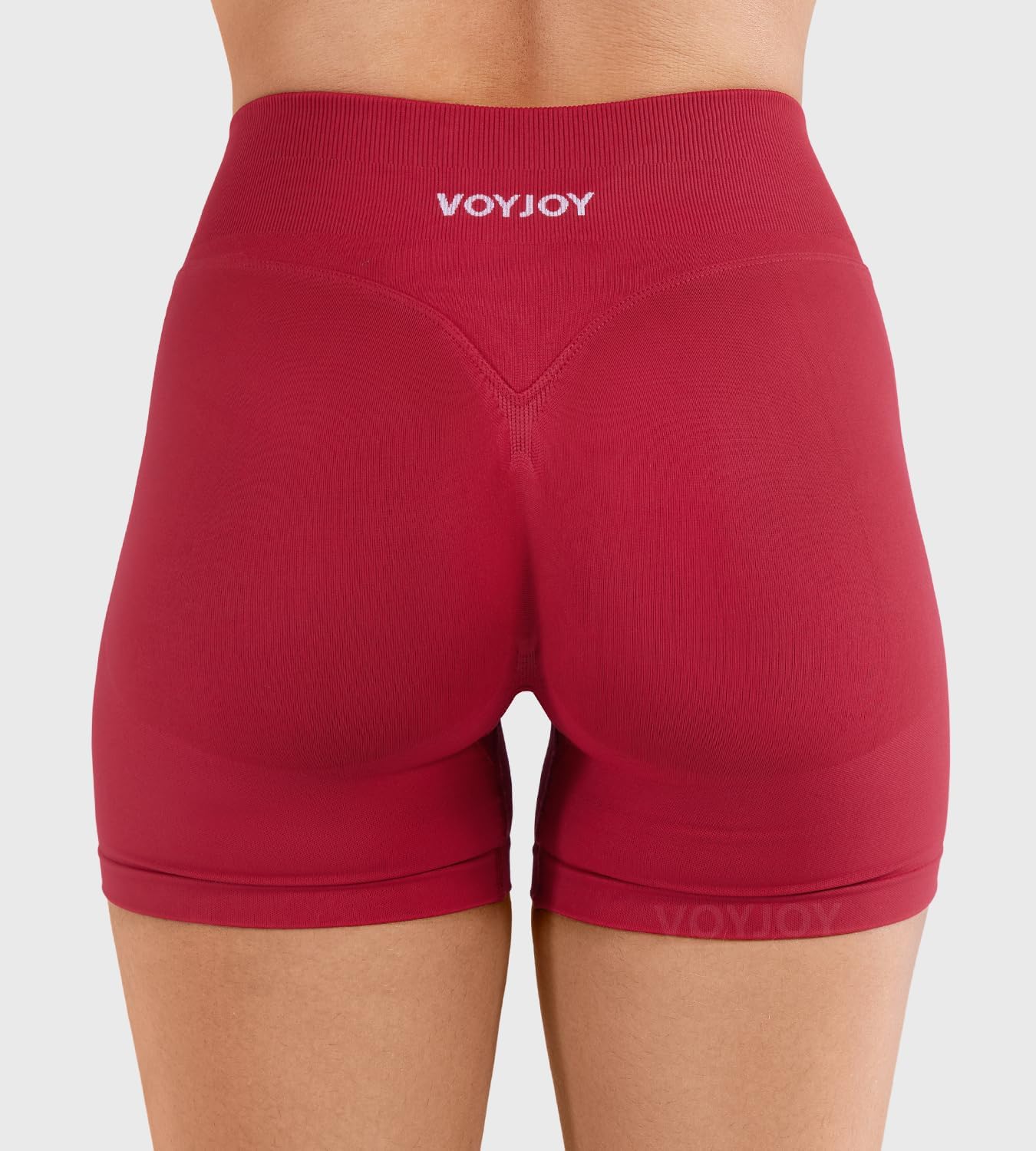 VOYJOY Women's Impact Yoga Shorts 4.5" Seamless Hidden Scrunch Butt Lifting No Front Seam Workout Running Booty Shorts - Image 3