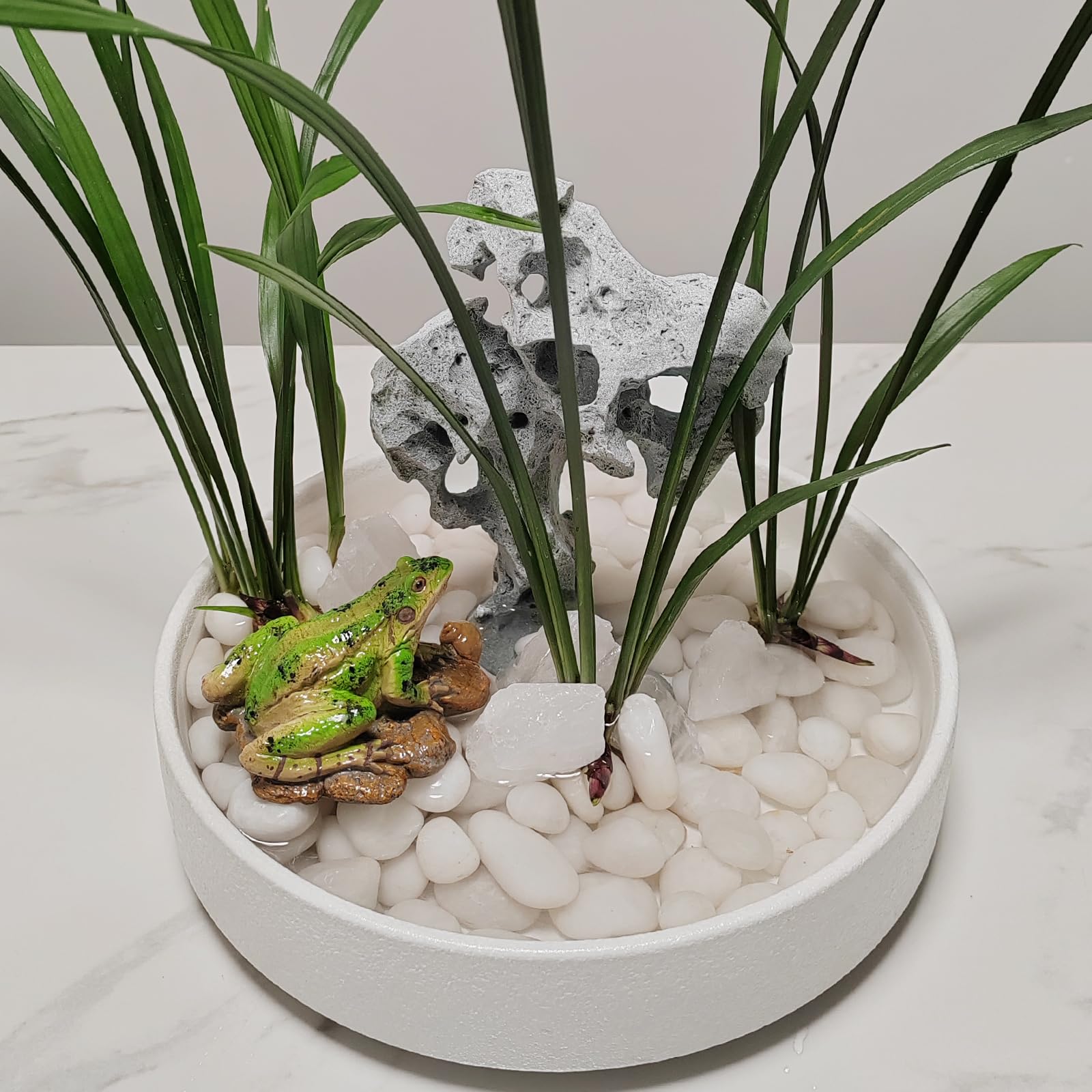 FANTIAN 4,5 kg weiße Flusssteine, 2,5 - 5,1 cm, kleine Kieselsteine für Zimmerpflanzen, dekorative polierte Steine für Topf, Landschaftsbau, Vase und Garten im Freien