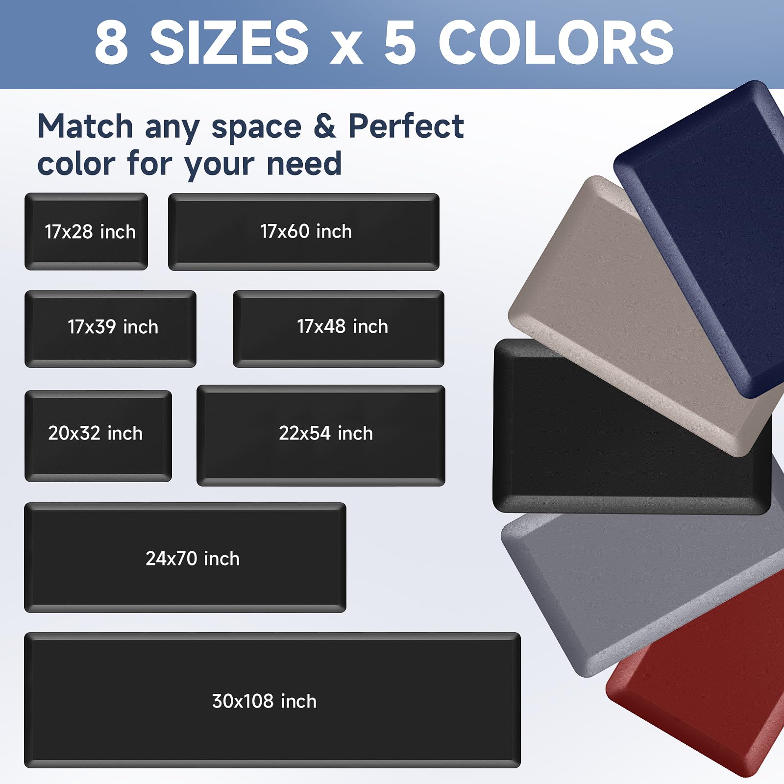 4/5 Inch Thick Kitchen Mats for Floor, StepRite Kitchen Rug for Standing — Amazon image 4