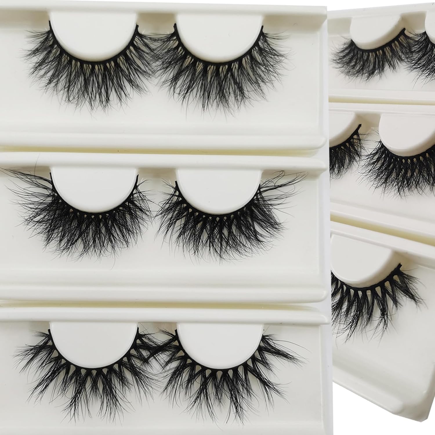 Mink False Eyelashes Wispy Manga Cat Eye Look Natural Short Lashes16mm Beauty Black Luxury Wispy 3D Mink Eyelash Fashion Fluffy Reusable Natural Curl Strip Lashes Faux Mink Lashes(Vanessa05, 3 Pairs) 9 Mink False Eyelashes Wispy Manga Cat Eye Look Natural Short Lashes16mm Beauty Black Luxury Wispy 3D Mink Eyelash Fashion Fluffy Reusable Natural Curl Strip Lashes Faux Mink Lashes(Vanessa05, 3 Pairs)