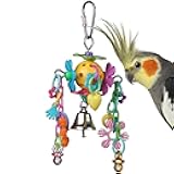 Super Bird Creations SB1088 Birdie Bouquet - Engaging Bird Toys, Enrichment for Parrotlets, Parakeets, Cockatiels & More, Colorful Toy Parts - Small/Medium Birds, 6