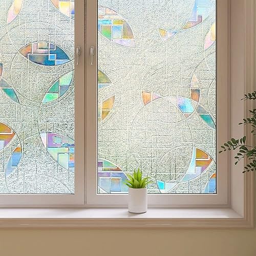 Película de vidrio 3D para ventana, calcomanía de privacidad esmerilada para ventana, calcomanías decorativas de vinilo para ventana, anti-estática,