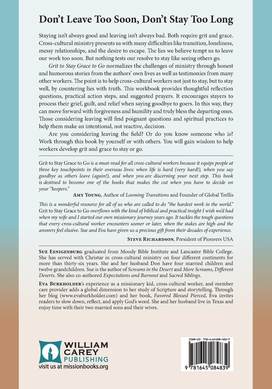 Grit to Stay Grace to Go: Staying Well in Cross-Cultural Ministry