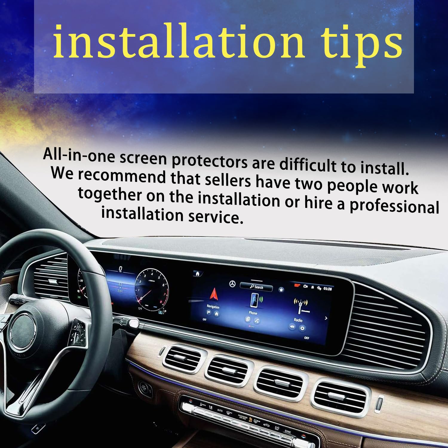 Pellicola protettiva in vetro temperato per schermo touch screen 2020-2023 2024 Mercedes Benz GLE GLS 450 580 2021-2024 AMG GLE 53 Classe E Navigazione per display in vetro temperato 2019-2024