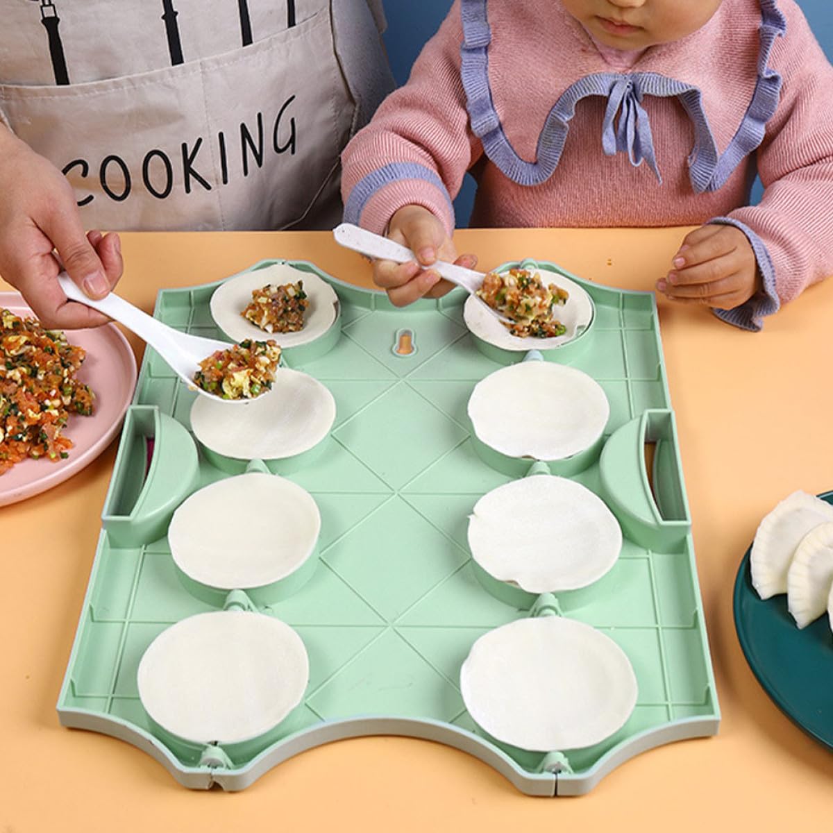 GALPADA Molde para Empanadillas y Dumplings de Plástico Pp, Práctico y Fácil de Limpiar, Prensa Manual para Cocina en Casa y Restaurante