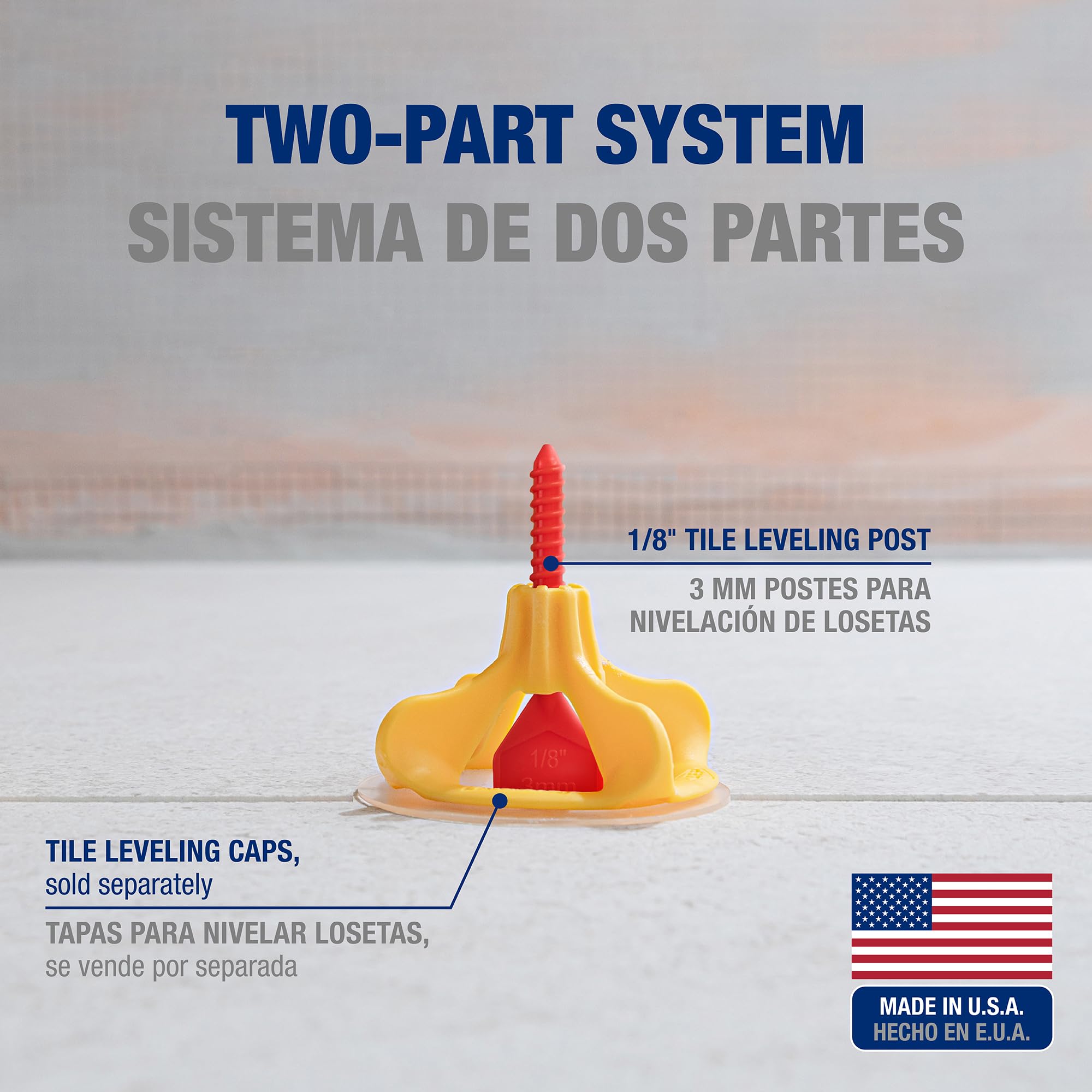 QEP 99739 LASH 360 System poziomowania płytek 1/20.3 cm słupki (100 sztuk)