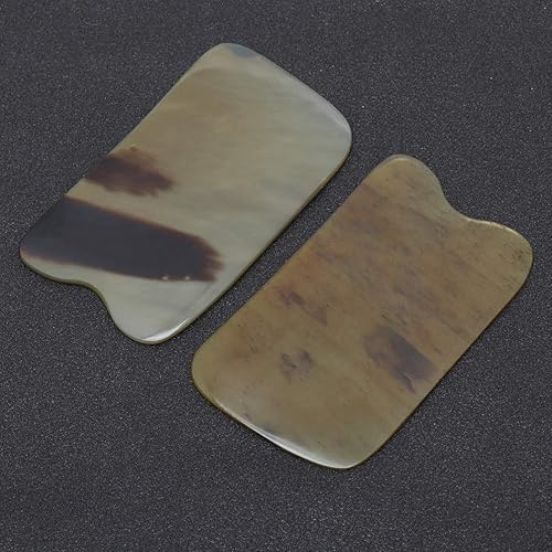 Miniatura 8 de HEALLILY Herramienta de masaje de raspado Gua Sha, herramienta de masaje de cuerno de búfalo Guasha, herramienta de belleza facial