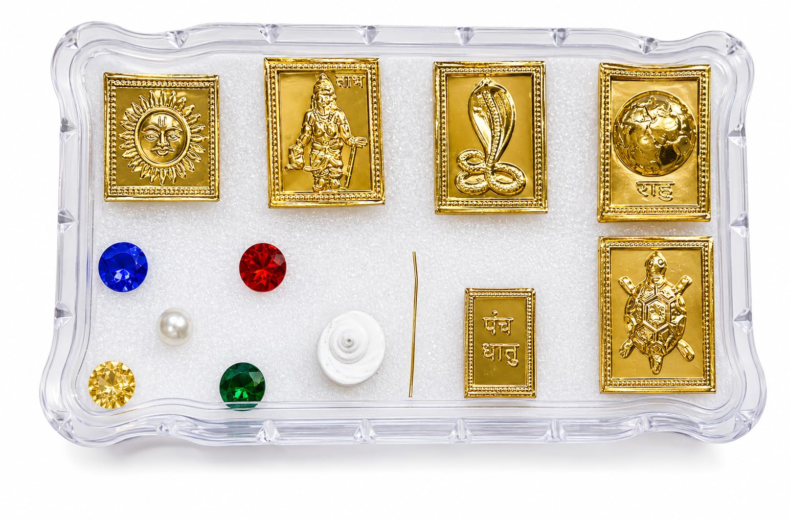 S.K Vastu Pratima Set !! Vastu Shanti Set for Home & Office Grah Pravesh Puja House Warming/Gold Plated Panchdhatu/Surya Pratima/Panchratna/Vastu Purush/Nag-Nagin/Kachuwa/Taar-image-42