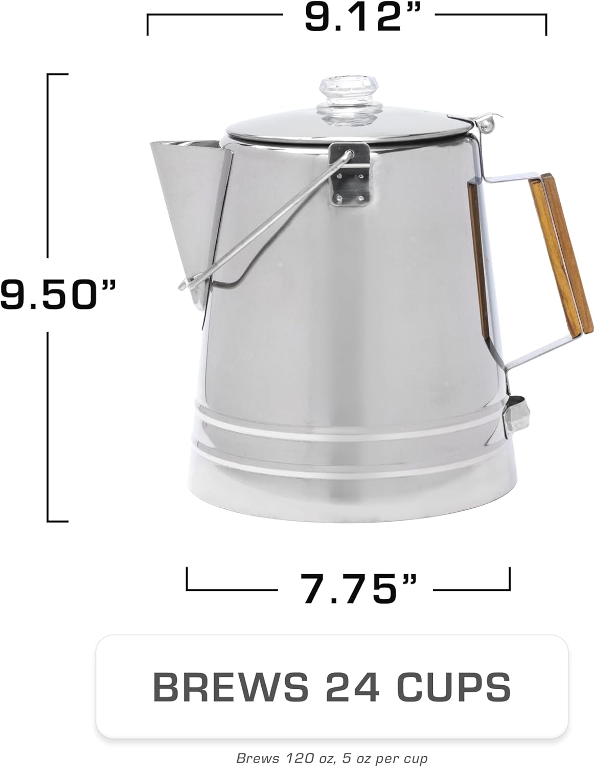 COLETTI Scoutmaster Coffee Percolator Camping — The Ultimate Camping Coffee Maker [24 Cup]