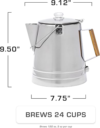 Miniatura 3 de COLETTI Scoutmaster Coffee Percolator Camping  La mejor cafetera para acampar 24 tazas