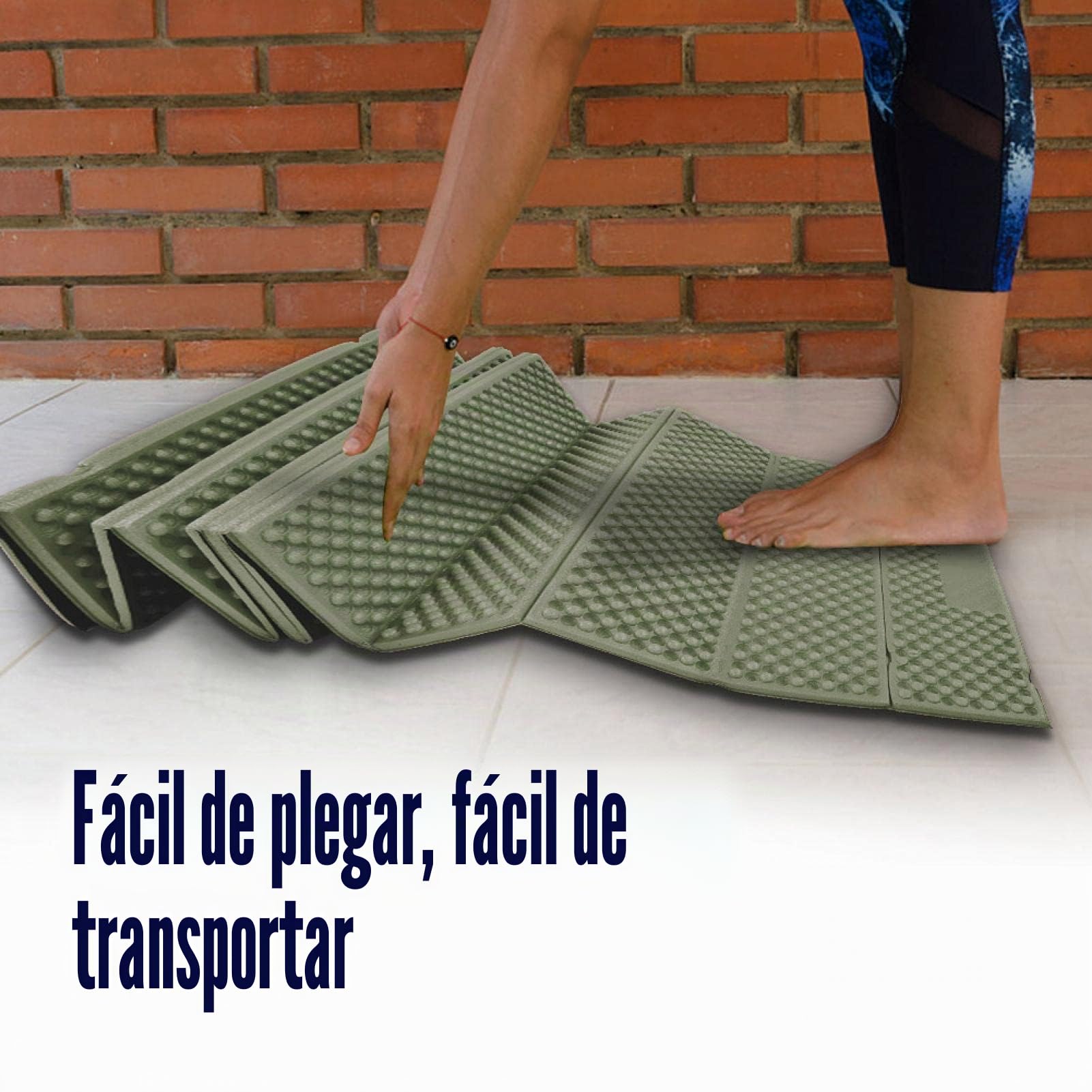 Akozon Esterilla de espuma para exteriores, plegable, para tienda de playa, impermeable, colchón, colchón, colchón, colchoneta plegable, ultraligera, para la playa, al aire libre, camping, camping,