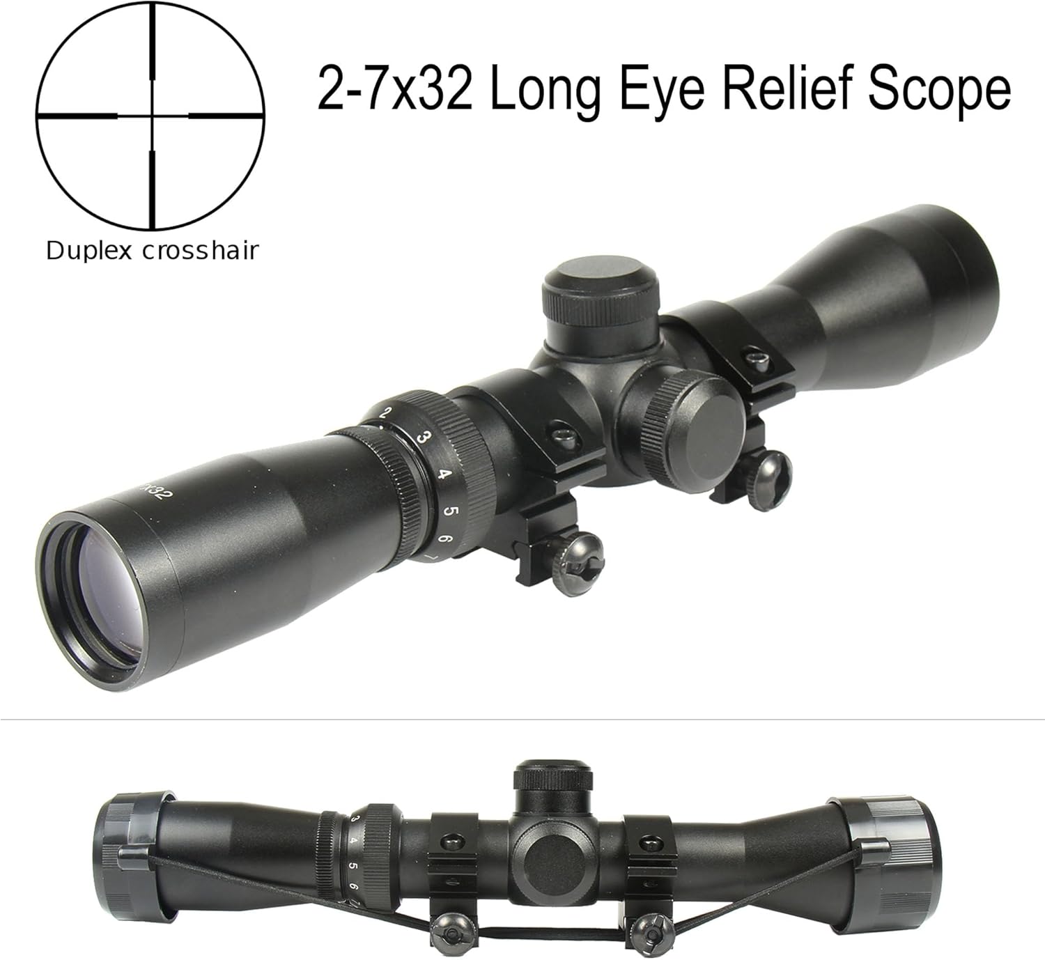 TACFUN 2-7x32 Long Eye Relief Scope