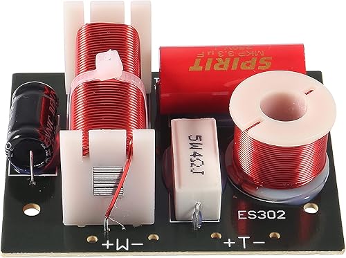 Miniatura 3 de Divisor de frecuencia de altavoz de 400 W, 2 vías, 2 unidades, Hi-Fi Soundshelf Crossover Filtros Woofer y Tweeter (1 unidad)