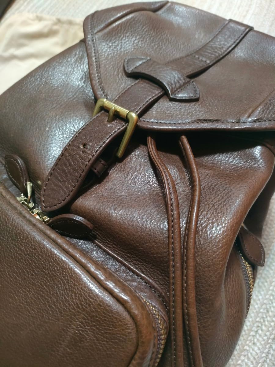 Amazon.co.jp: 定価91300 GANZO レザーリュック 7QS-H ブラウン 茶色