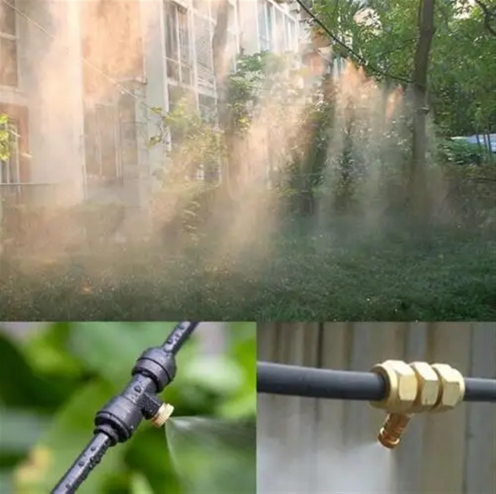 Boquillas de Nebulización de Latón Boquillas nebulizadoras de latón Rociador agua nebulizada for sistema enfriamiento Sistema nebulización patio Refrigeración al aire libre(30pcs)