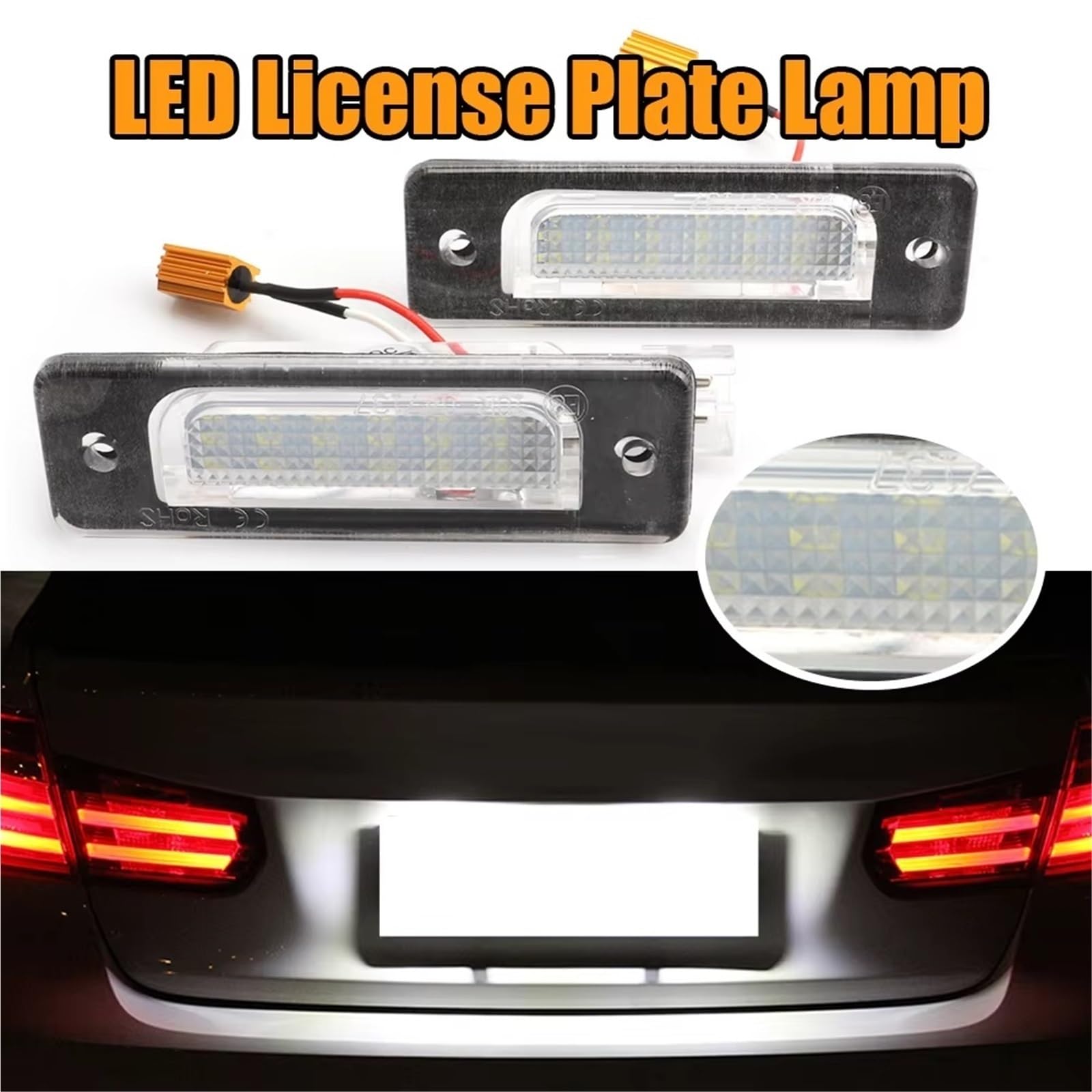 Luces Traseras Matrícula Para Serie 5 Para E34 Para 7 Para E32 Luz De Matrícula LED Lámpara Ahorro Energía Alto Brillo
