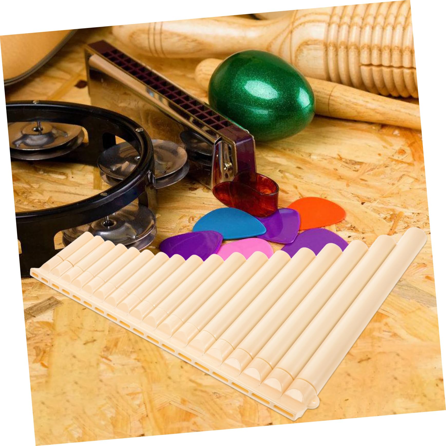 BESTonZON Flauto di Pan in Plastica Abs 18 Tubi Leggero e Adatto ai Principianti Strumento Musicale Tradizionale la Pratica e L'apprendimento Scolastico