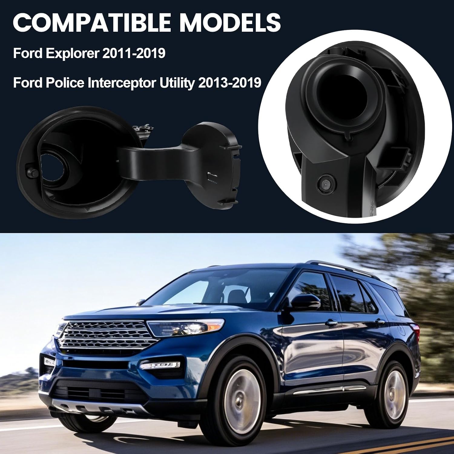 BB5Z-7827936-A Fuel Filler Gas Door for Explorer 2011-2019 Gas Tank Door | Replace#BB5Z-7827936, Gas Storage Compartment Housing Pocket, Compatible with Ford Explorer 2011-2019