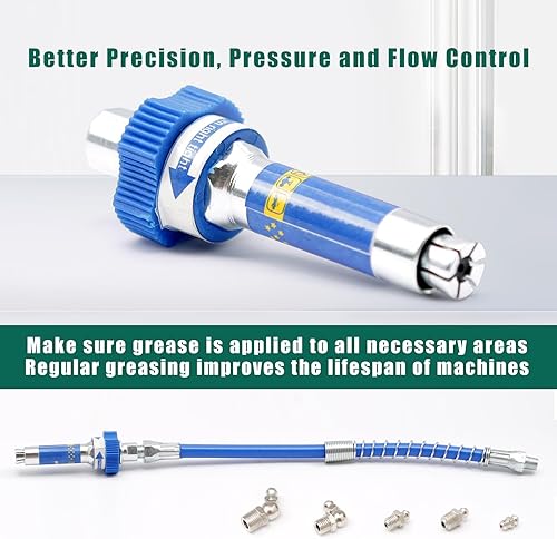 Miniatura 6 de Acoplador de grasa de alta presión con bloqueo, extensiones de acoplador de pistola de engrase de alta resistencia de 10 generación, boquillas