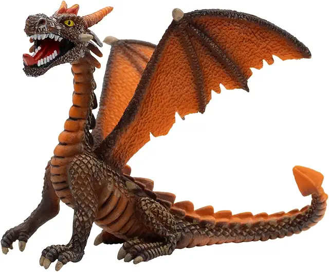 Bullyland Drachenfigur Orange - Detailgetreue Spiel- und Sammelfigur für Kinder