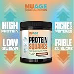 NuAge Protein Squares Chocolat Brownie (270g, 6 Servants) : haute teneur en protéines (16g) & Haute Fibre (5g) | Sucre faible (1g) | Barres de snack en protéines sans gluten Nutrition | Texture douce - Fabriqué au Canada