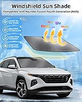 Vista 2 de Mixsuper Liner Parasol para Parabrisas para Hyundai Tucson 2022-2026 Parasoles para Parabrisas para Accesorios Tucson Parasol Plegable Visera Solar
