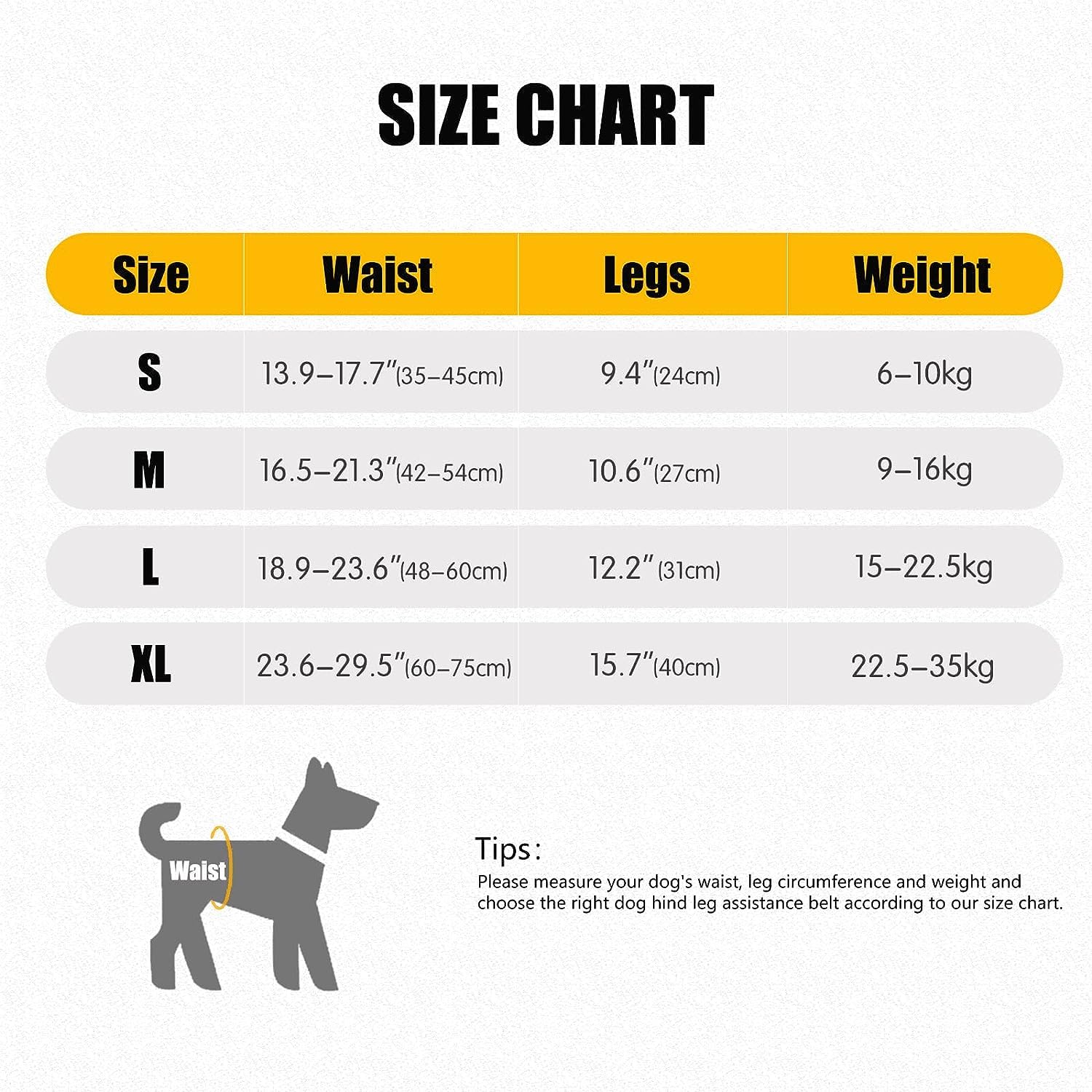 KUTKUT Dog Sling for Medium Dogs Hind Leg Support to Help Rehabilitate The Hind Limbs of Elderly Dogs with Weak Hind Legs Disabilities and Injuries Dog Harness Helps Arthritis ACL Recovery (Size: L) 1