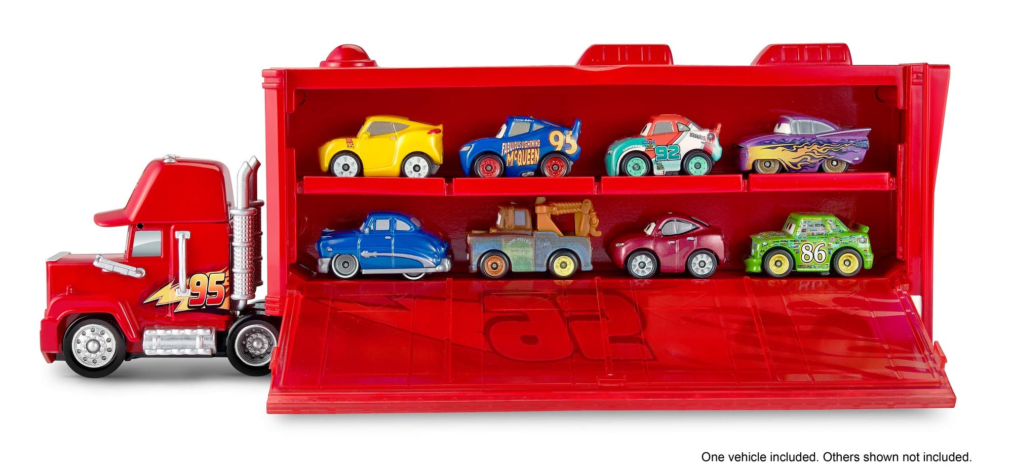 Disney Pixar Cars Mini Racers Mack Transporter with Mini Lightning