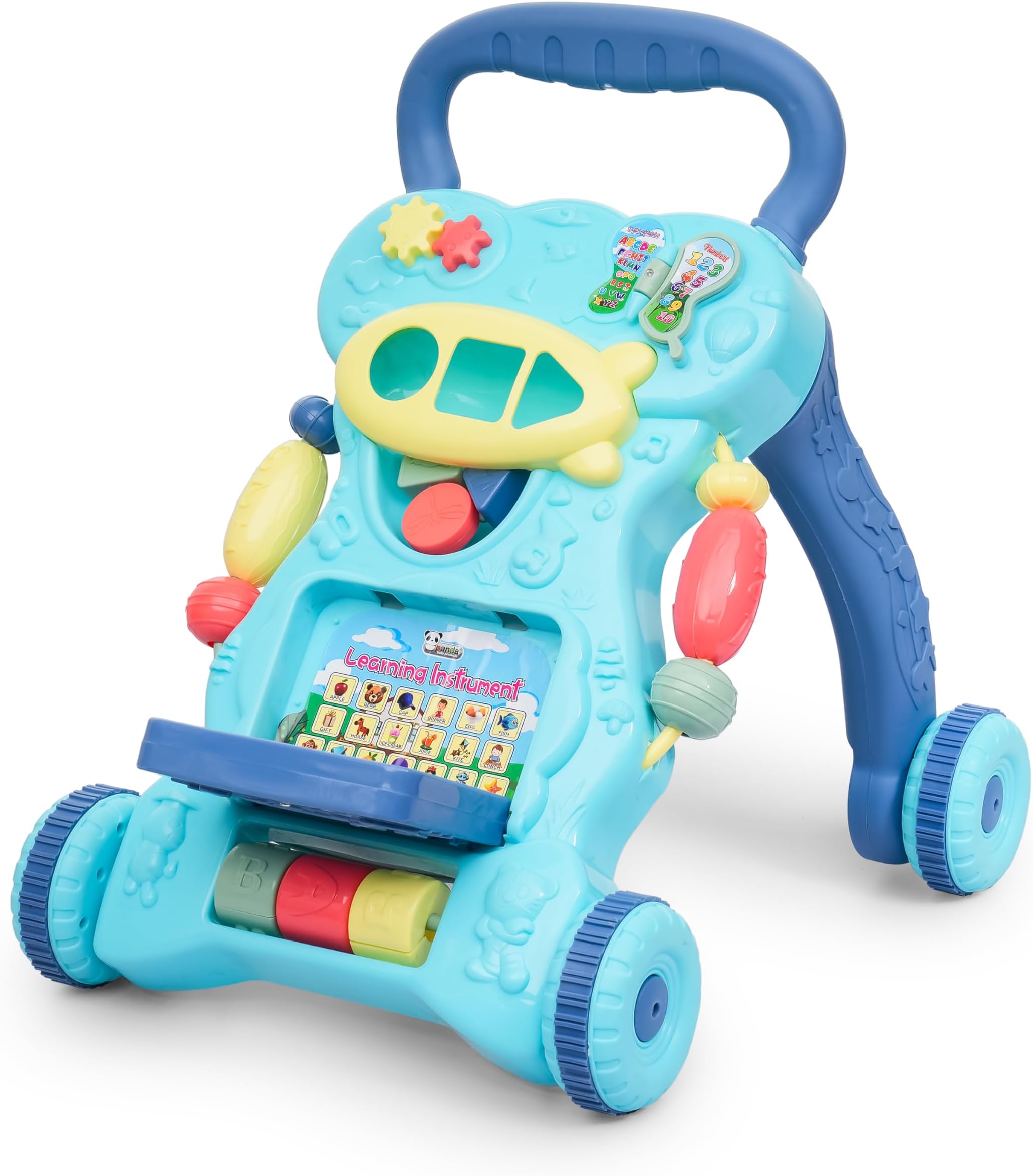 Push Walker for Kids|Activity Walker with Music for Toddlers|Sit to Stand Multi Activity Toy|Interactive Learning Toy for 6 to 36 Months Girls/Boys|Bis Certified (Blue,Walker)