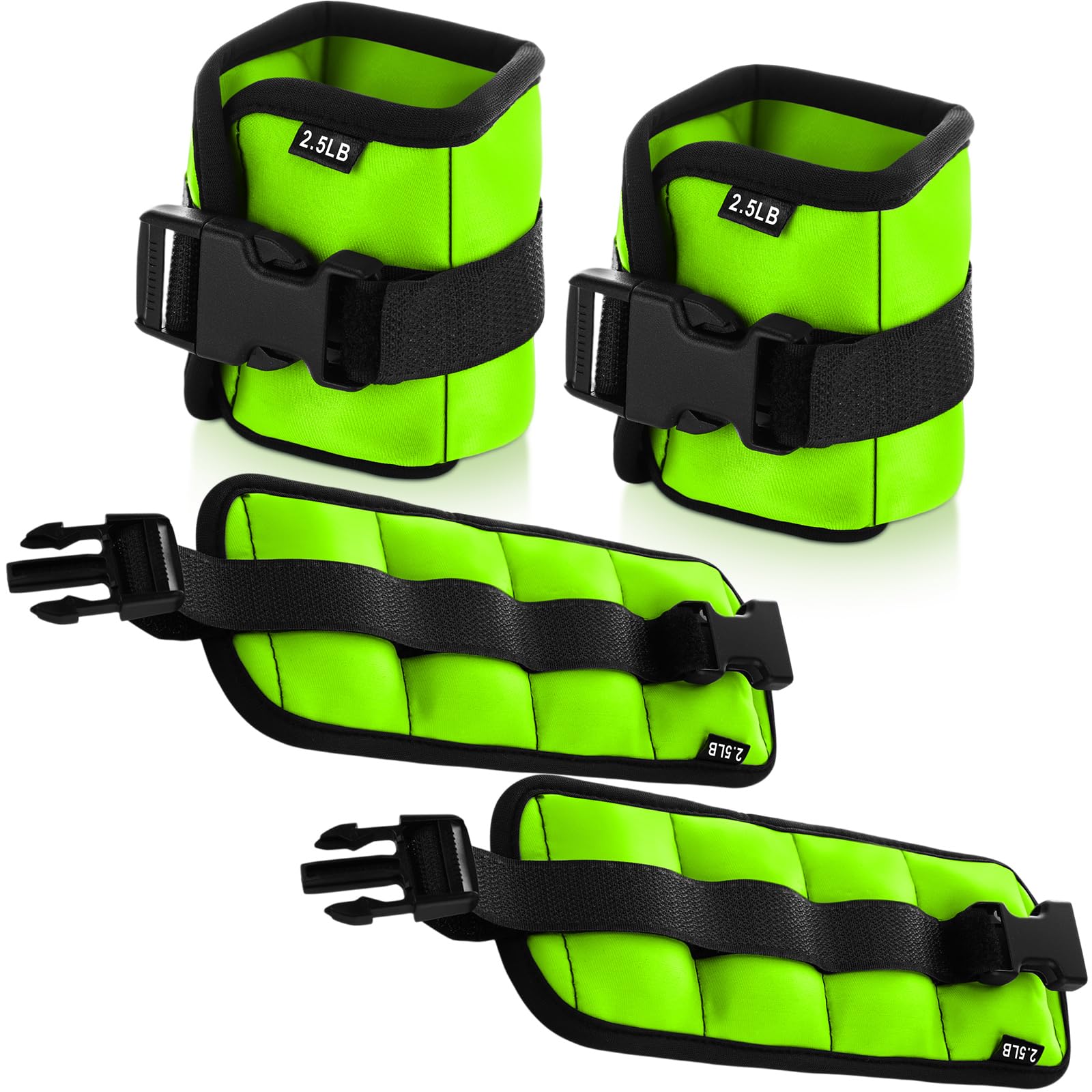 Hollowfly 2 Pairs Ankle Wrist Weights for Exercise