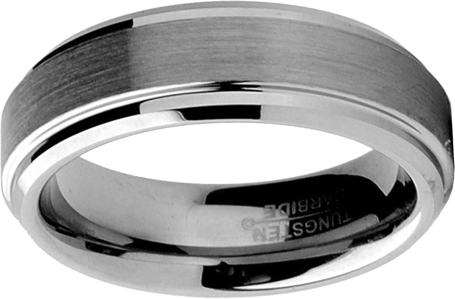 Metal Masters Tungsten Carbide Men's and Unisex Wedding Band Ring, Comfort fit 6MM