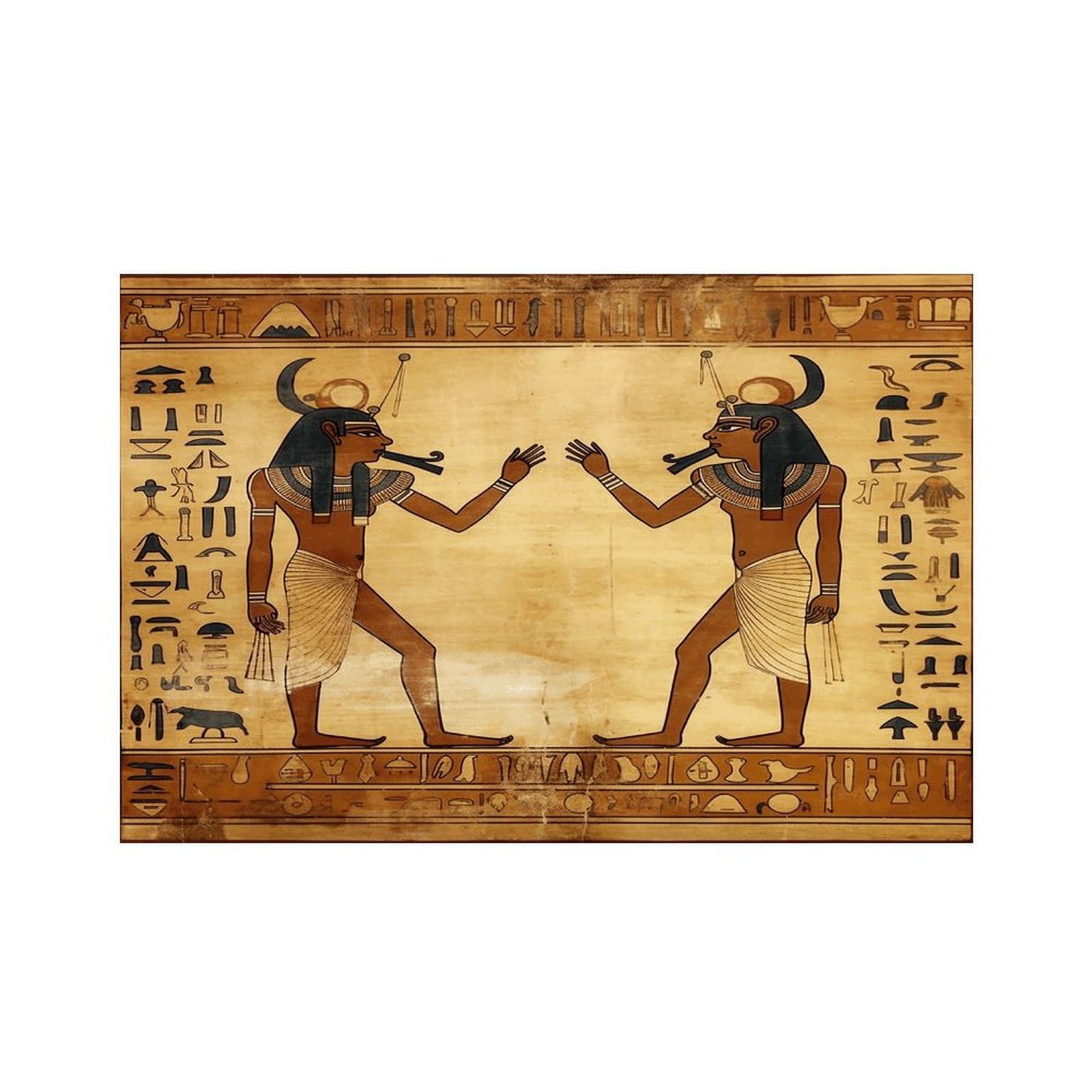 Ancient Egyptian Placemats Non-Slip Heat Resistant Table Mats Flax Washable Cloth Place Mats Easy to Clean Premium Placemat for Kitchen Dining Table Decor Party Outdoor