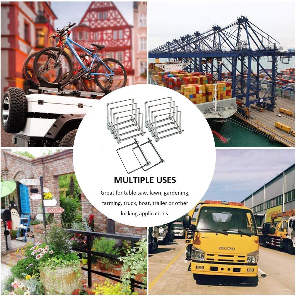 10pcs Wire Lock Pin, 1/4 Inch Heavy Duty Safety Coupler Pin Shaft - View #2