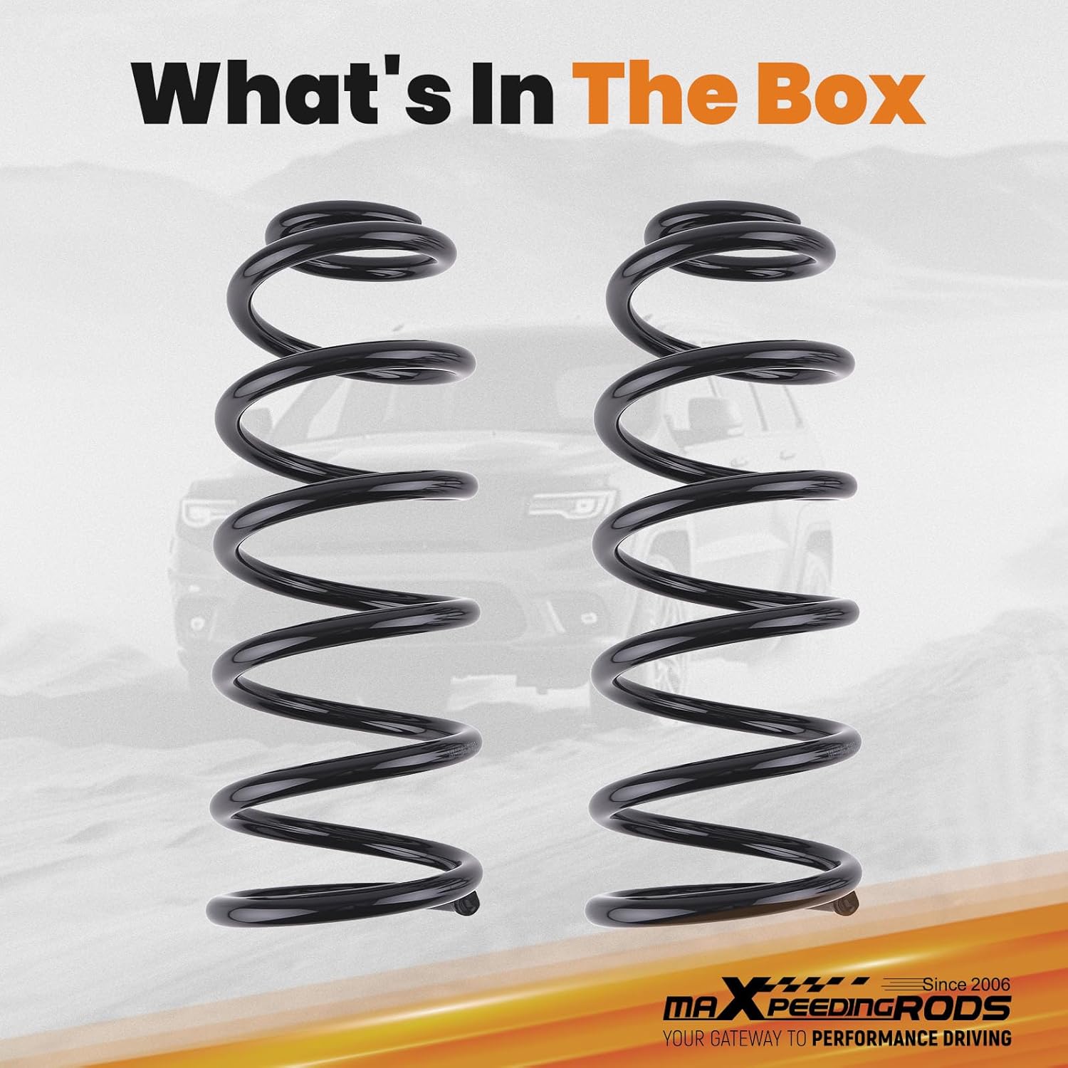 Diagram showing a coil spring and shock absorber assembly, illustrating the concept of bolt-on installation.