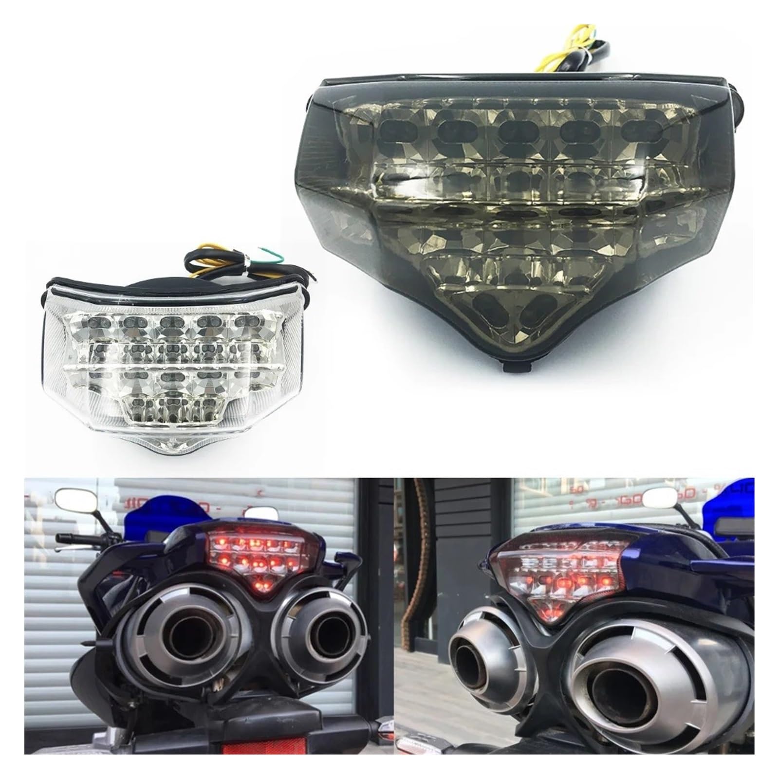 Stop Rücklicht Für Yam&aha FZ600 FZ6 FAZER 2004 2005 2006 2007 2008 2009 Motorrad-L-Rücklichter Bremsbaugruppe mit Lenkrücklicht