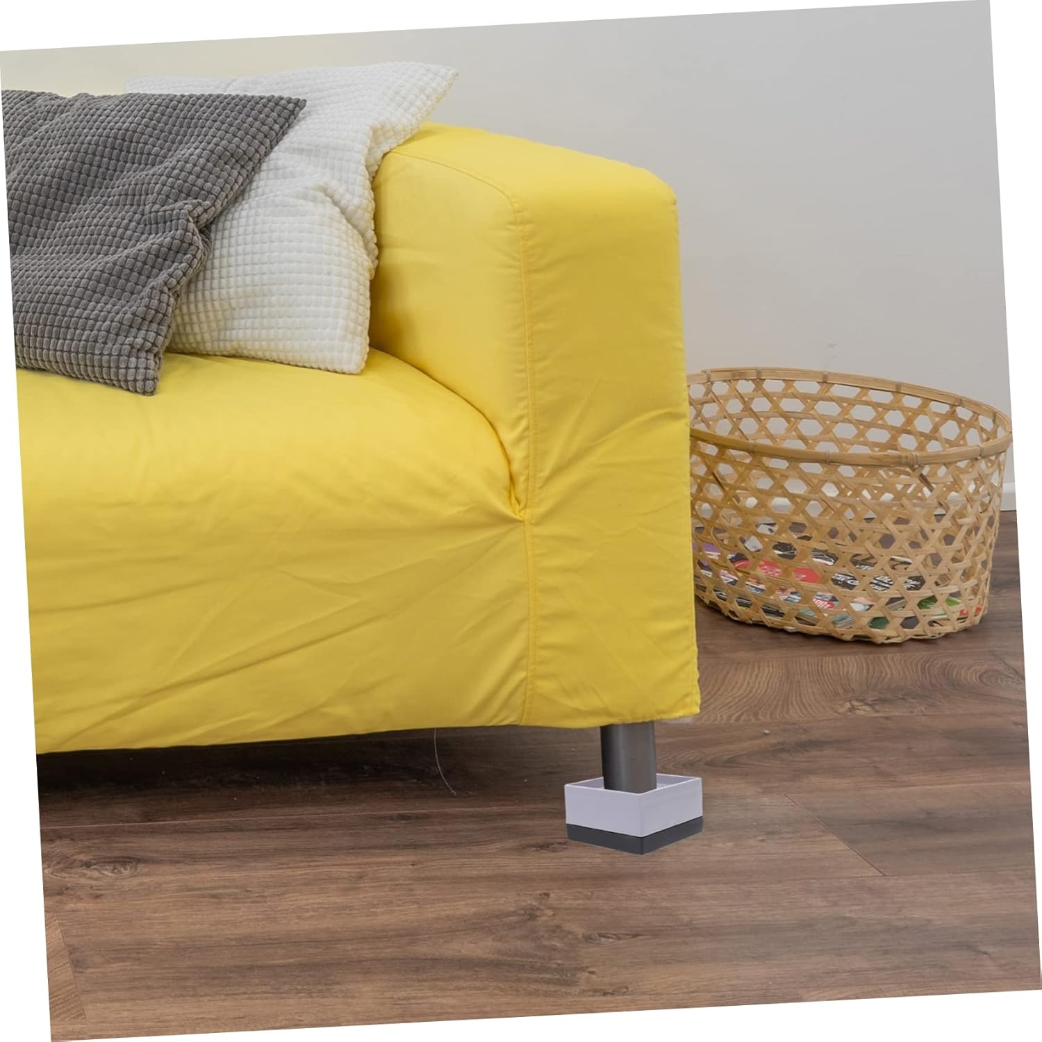 8pcs Bed Frame Risers Heavy Duty Plastic Furniture Lifters for Storage Space