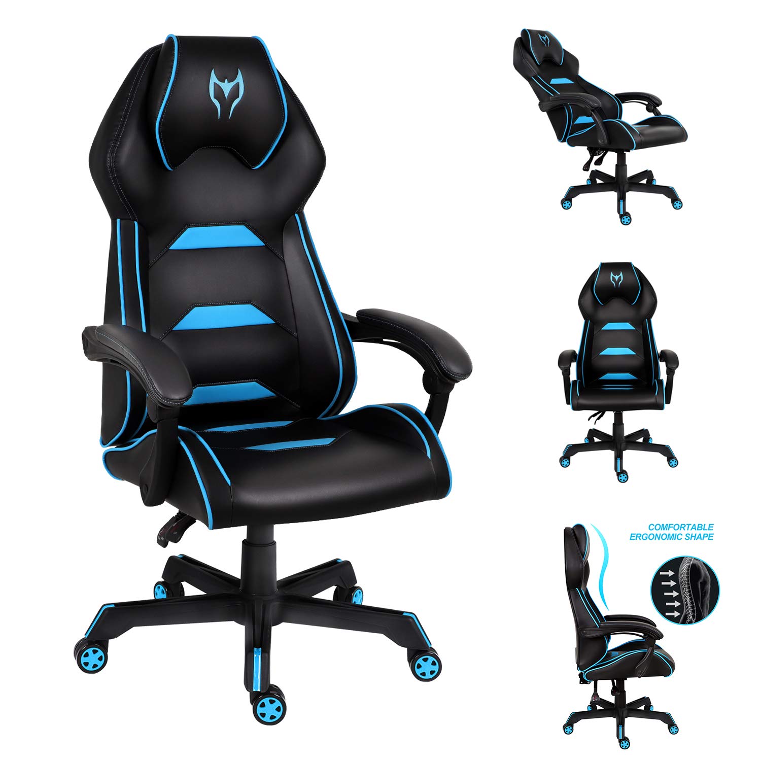 Buy Gaming Chair,Reclining Computer Chair with Padded Armrest Comfy