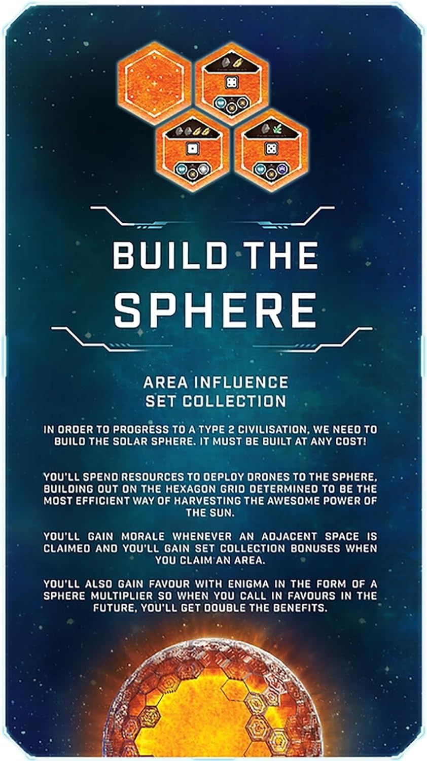 Solar Sphere | Board Game | Worker-Placement | Ages 10+ | 1 to 4 Players | English