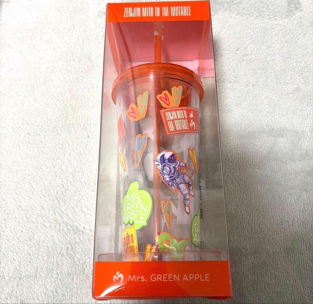 【値下げ中】ミセス★ゼンジン★タンブラー Amazon.co.jp: ミセス ゼンジン Mrs. GREEN APPLE ストロー付き