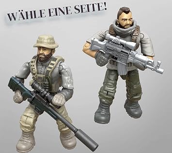 Mega Construx Black Series – GYF92 – Call of Duty Largage Battle Royale – Pack 4 Mini-Figuren mit Gelenken + Zubehör