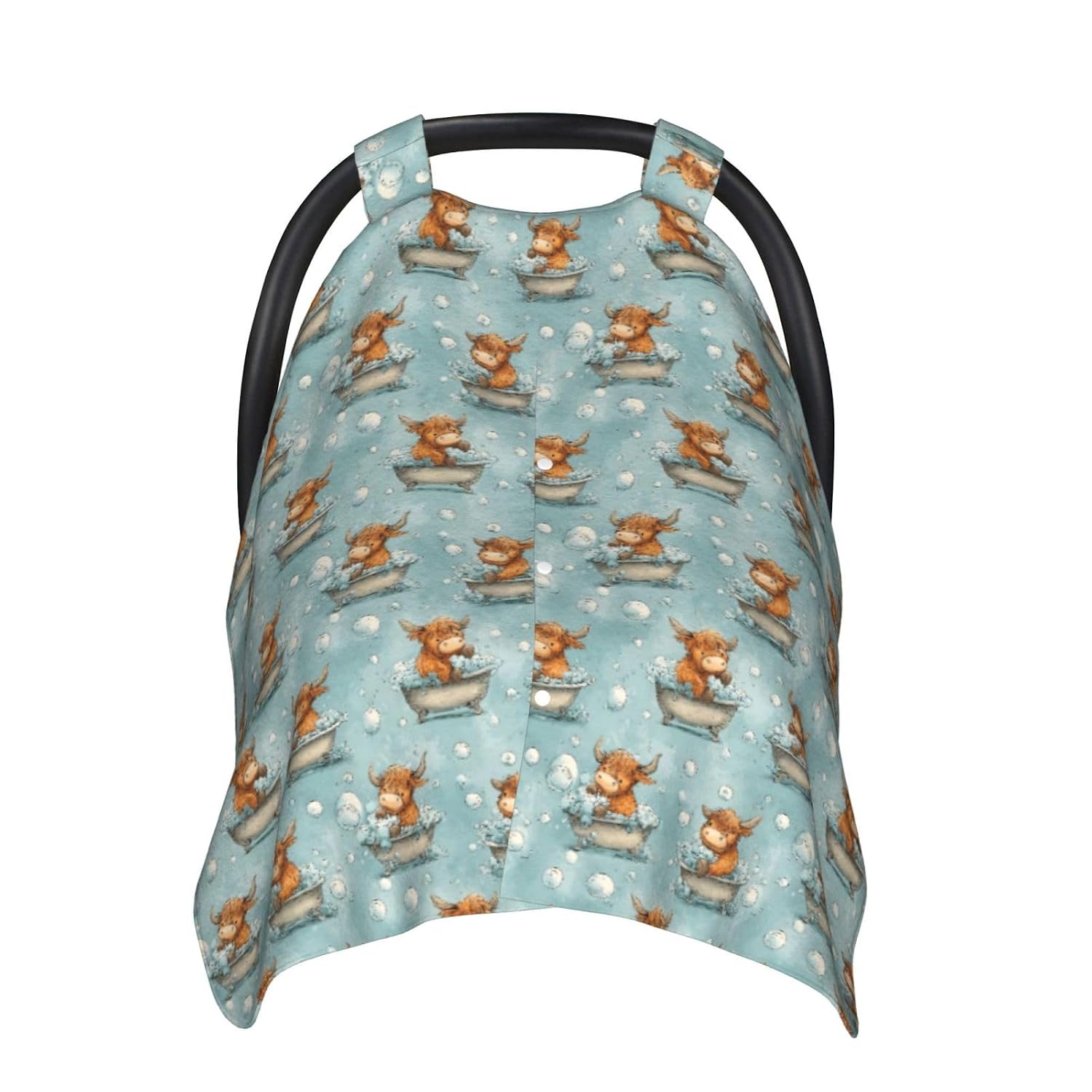 Cute Cow Bathtub Bubble Print Baby Car Seat Covers, Cute Nursing Cover Breastfeeding Cover, Breathable Stroller Covers, Multi-use Infant Carseat Canopy, Baby Boys Girls Newborn Essentials