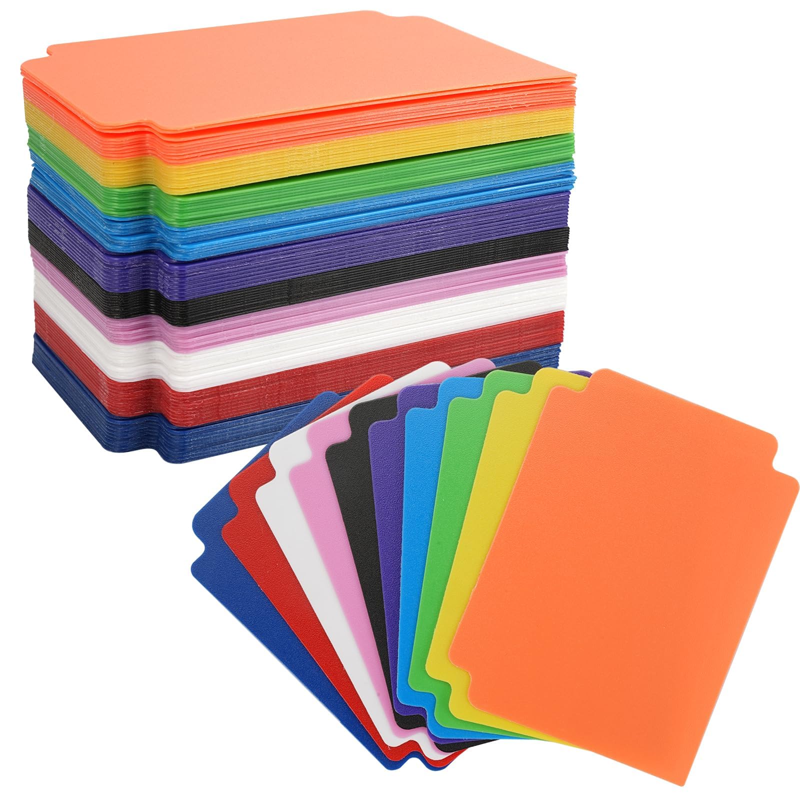 【100 Pieces of Card Dividers for Trading Card Storage, 10 Colours, Standard-Sized 9.5x7cm Collector's Card Organiser, Dimensions Compatible with Various Ball Cards & PP Protective Sleeves】