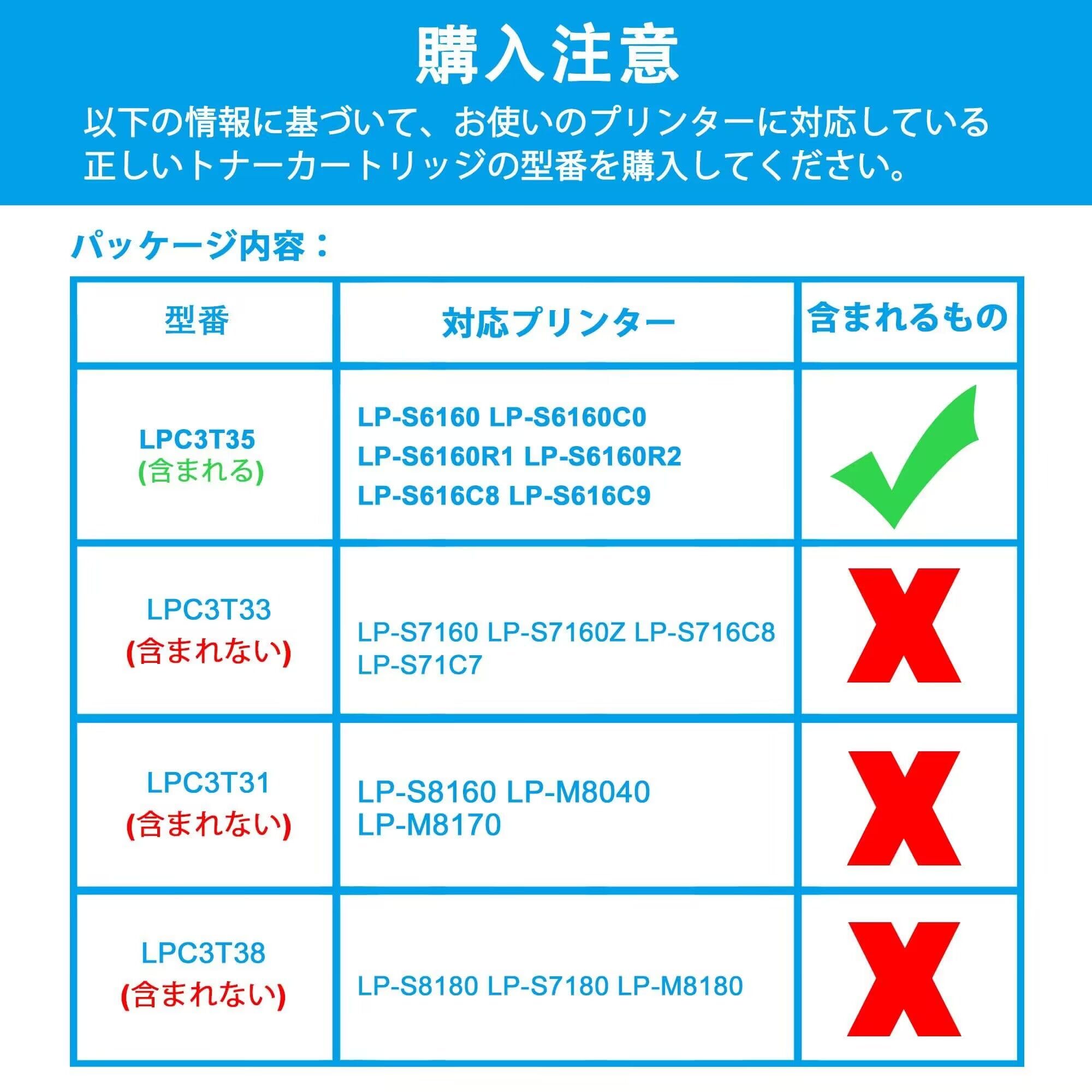 Amazon.co.jp: LCL エプソン用 LPC3T34 LPC3T34M LPC3T35 LPC3T35M