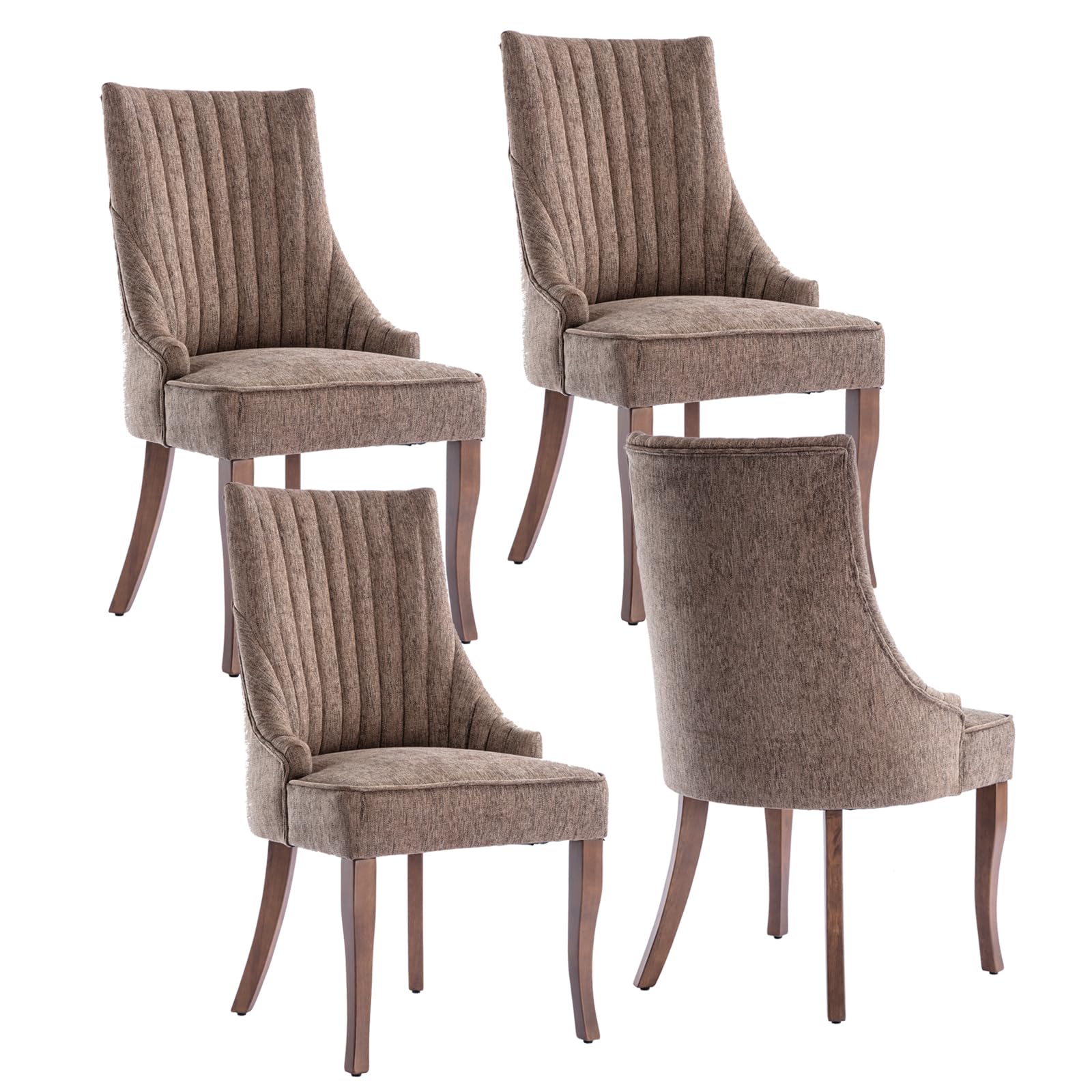 mikibama Linen Dining Chairs Set of 4