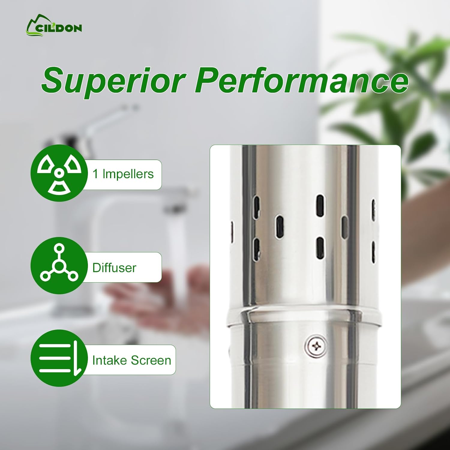 Submersible Irrigation Pump, 1In Outlet Submersible Bore Pump, 262.47Ft Lift, 115V 0.37KW Deep Well Pum p for Farm Irrigation, W/49.21Ft Cable, Control Box