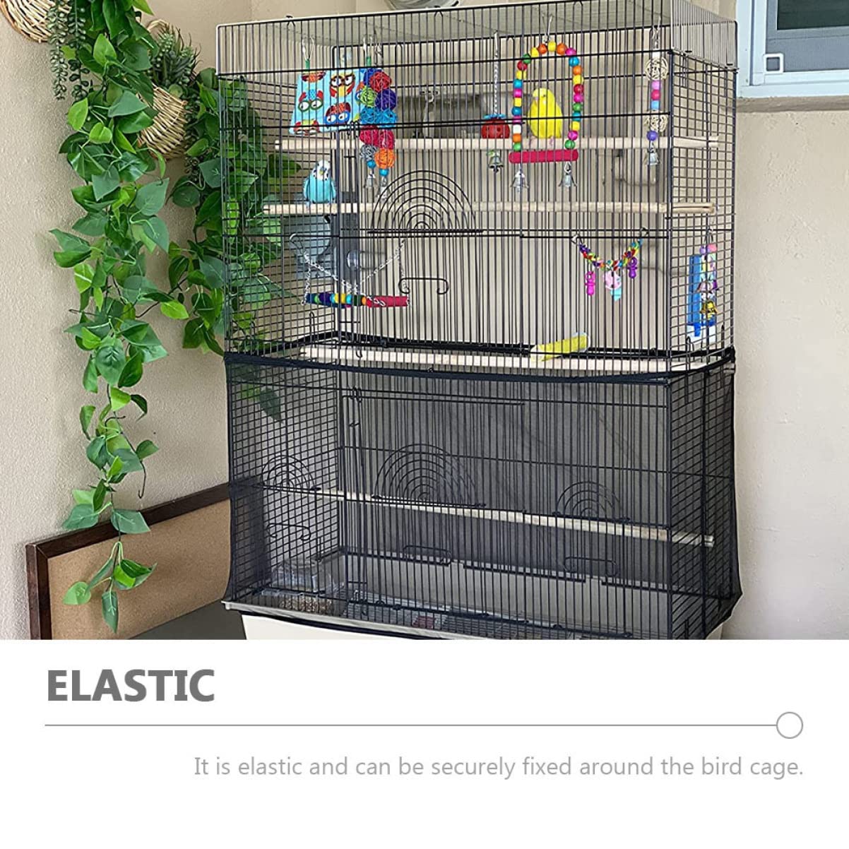 ifundom 5sets 2pcs Birdcage Netting Cover Breathable Mesh Gauze for Parrot Cage Fits Bird Cages Easy to Wash 2pcs*5